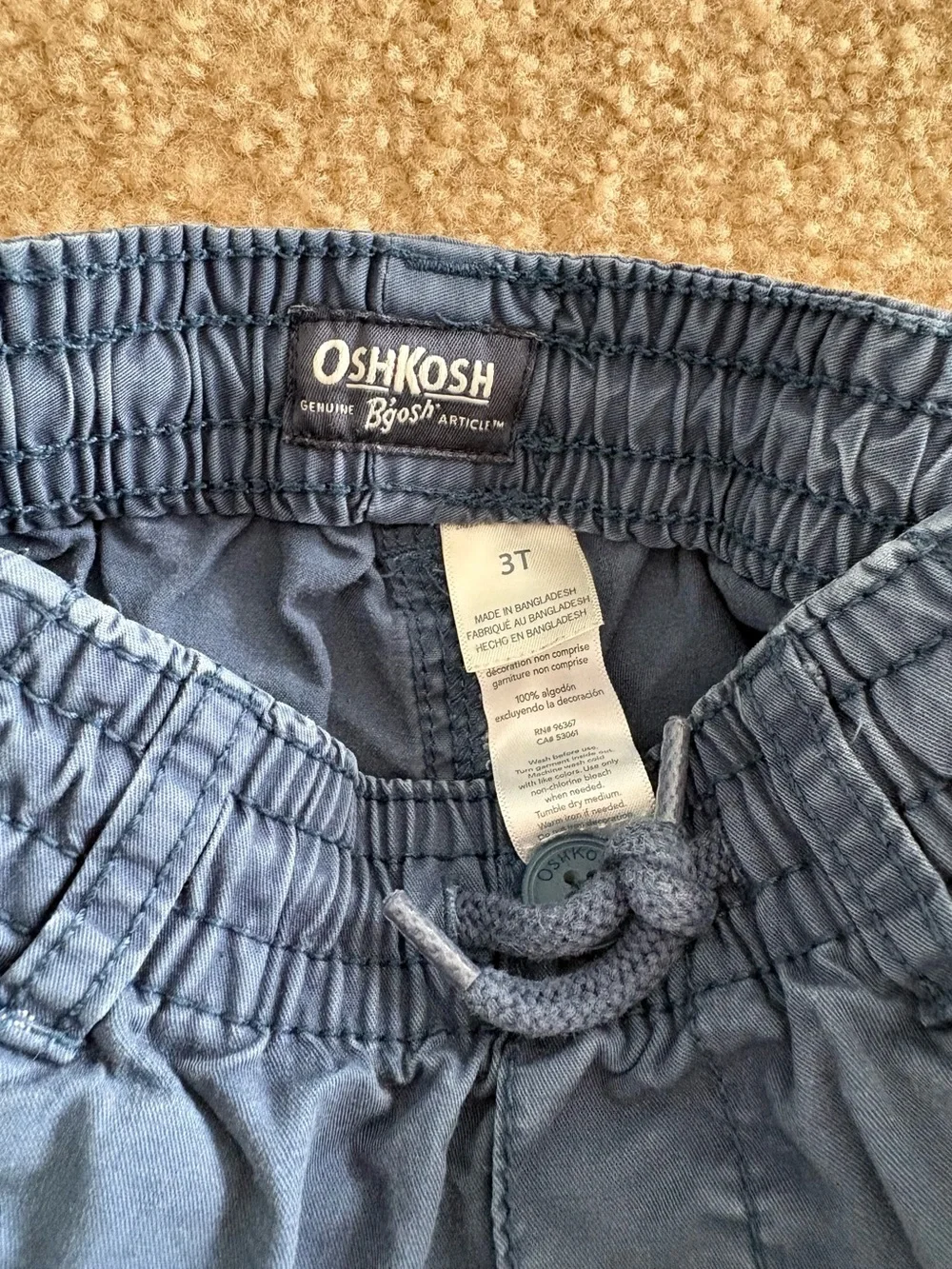 OshKosh B'gosh Khaki and Navy Elastic Waist Joggers
